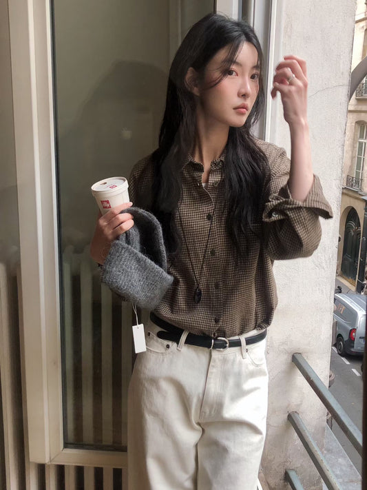 miu系格子襯衫