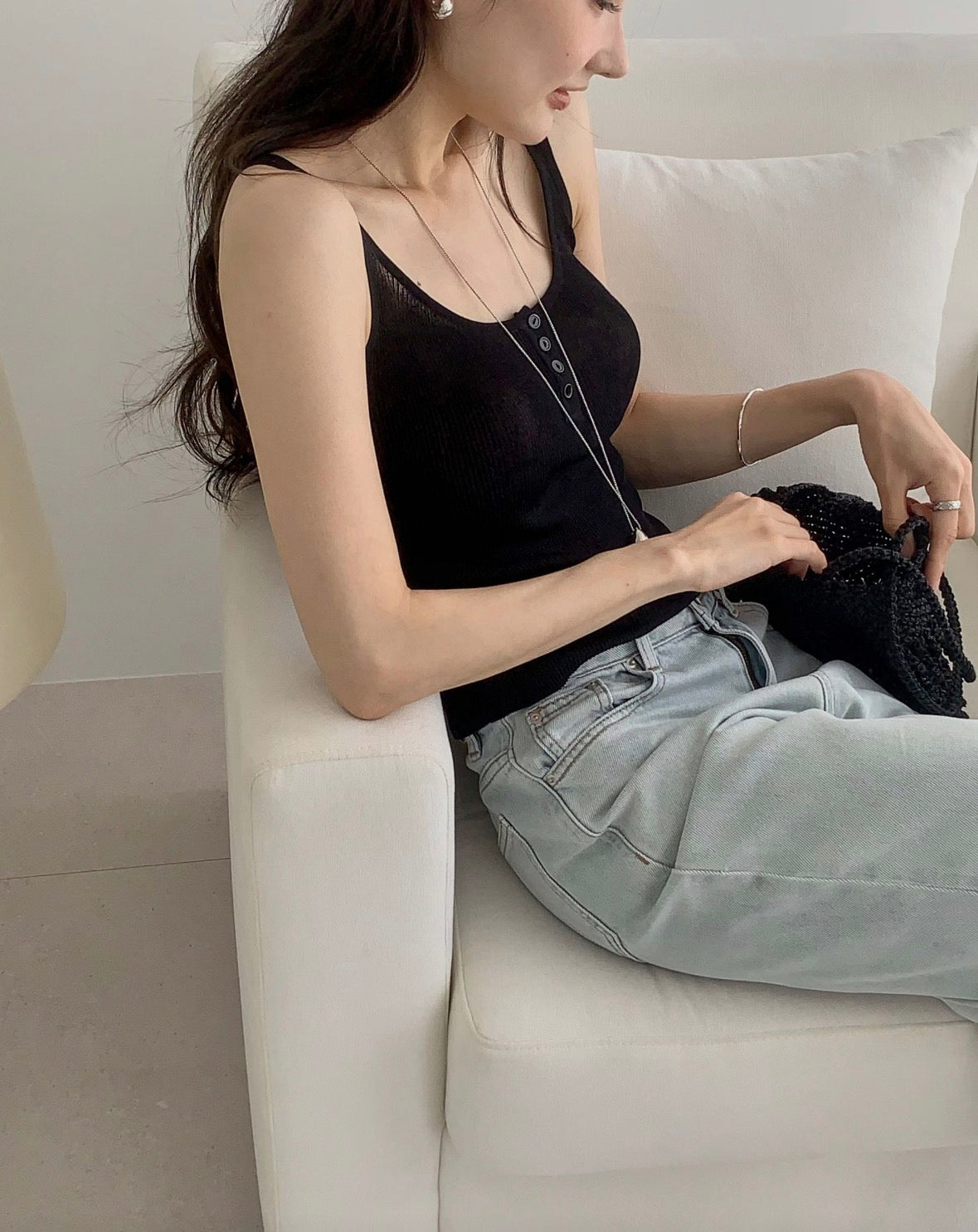 夏日嫘縈細肩帶背心